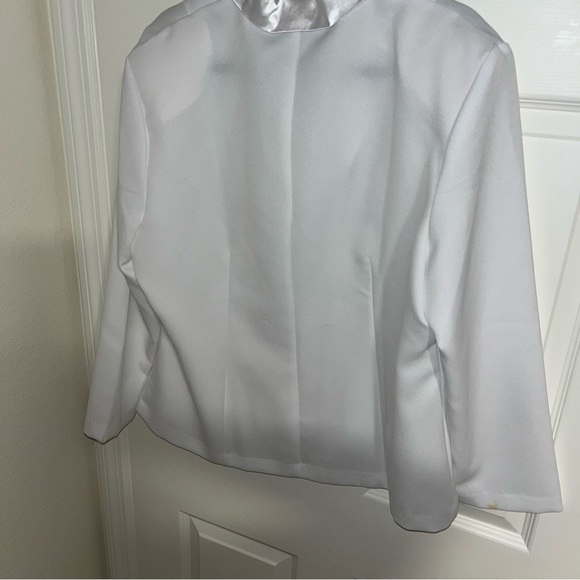 Elegant White Satin Blazer Pride & Joy new nwt 18 petite bride bridal wedding - Picture 5 of 5